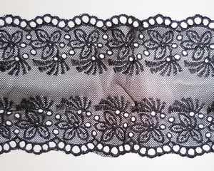 Nylon Lace 4119 10cm (14.5 yard), Black